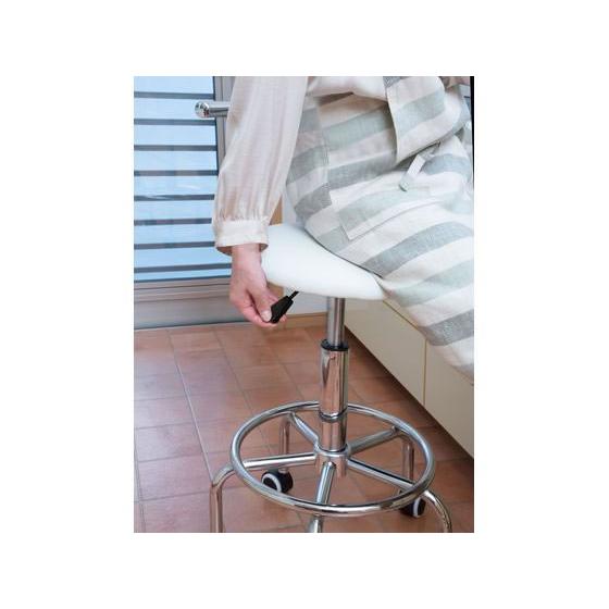 【メーカー直送】ファミリー・ライフ NEWらくらく昇降式回転チェア レッド 0414230【代引不可】【お客様組立】肘なし レザーチェア オフィスチェア オフィス家具 | ファミリー・ライフ | 02