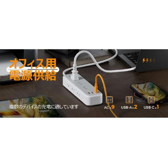 TESSAN 【お取り寄せ】TESSAN コード式12ポート電源タップ マグネット