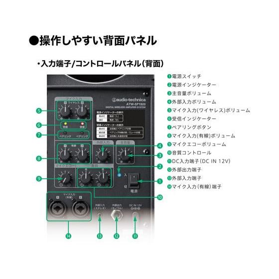 【お取り寄せ】オーディオテクニカ デジタルワイヤレスアンプシステム ATW-SP1920 オーディオ機器 オーディオ ヘッドホン テレビ 家電の画像