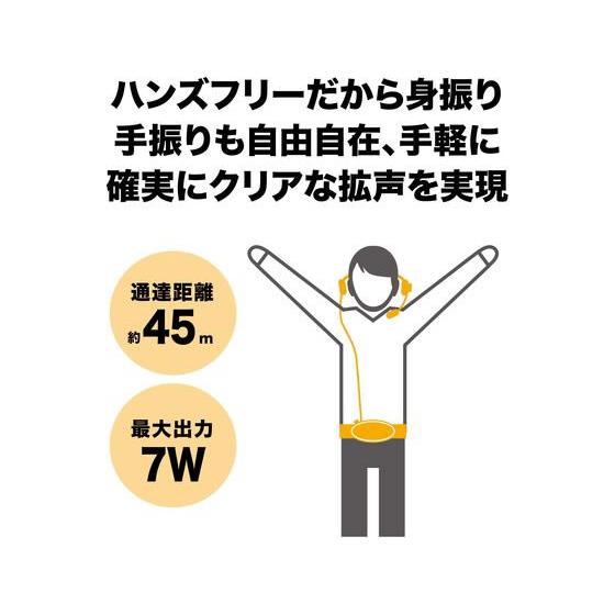 【お取り寄せ】オーディオテクニカ ハンズフリー拡声器 ATP-SP303 拡声器 マイク オーディオ ヘッドホン テレビ 家電_1