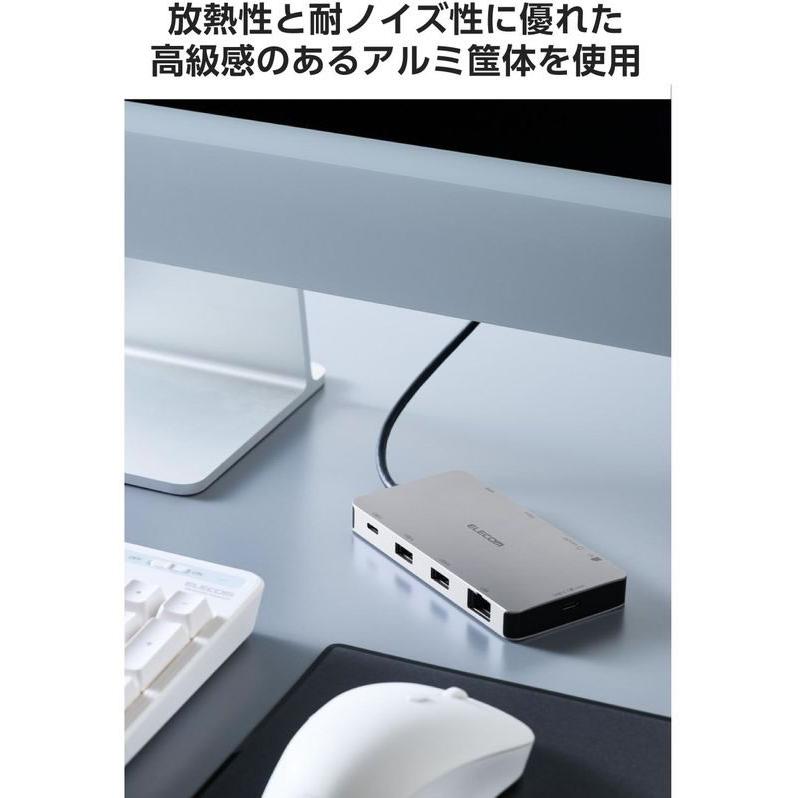エレコム Type-Cドッキングステーション 9-in-1 シルバー DST-090BP1SV