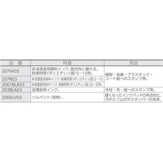 【お取り寄せ】マーキングマン 産業用スタンプインク 「エコビュートインク」 #2061黒250ml スタンプ用補充インク 溶剤 ネーム印_1
