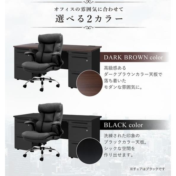 メーカー直送】Netforce デスクチェアセット 両袖3段 W1600 役員デスク 