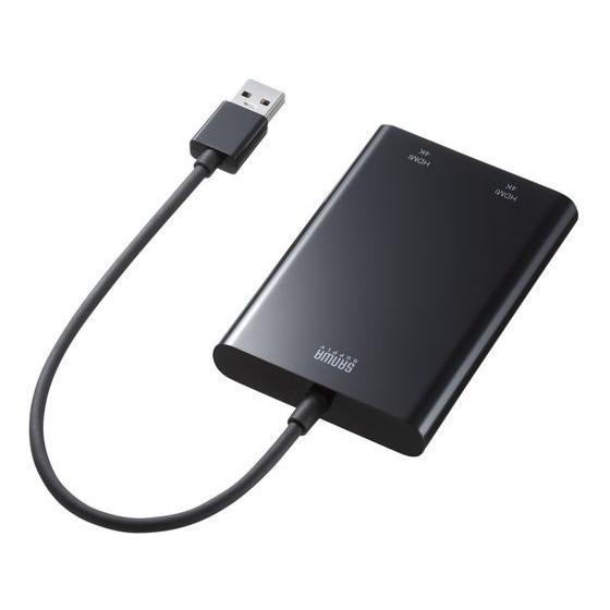 【お取り寄せ】サンワサプライ USB-HDMIディスプレイアダプタ USB-CVU3HD6 ＨＤＭＩ変換ケーブル アダプタ 延長ケーブル ＨＤＭＩケーブル ケーブルの画像