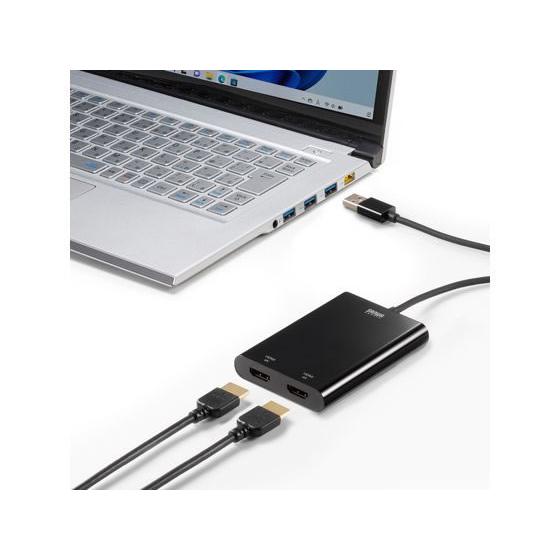 【お取り寄せ】サンワサプライ USB-HDMIディスプレイアダプタ USB-CVU3HD6 ＨＤＭＩ変換ケーブル アダプタ 延長ケーブル ＨＤＭＩケーブル ケーブルの画像