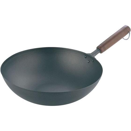 お取り寄せ】長谷元 純チタン 木柄 いため鍋 30cm 8069700 キッチン