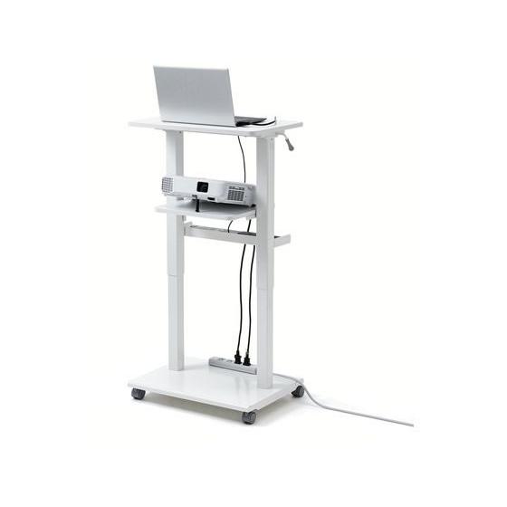 【メーカー直送】サンワサプライ プロジェクター台(ガス圧昇降) PR-18【代引不可】【お客様組立】脇机 ワゴン スチールデスク オフィスデスク 事務机_2