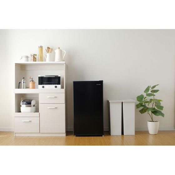【お取り寄せ】アイリスオーヤマ 冷蔵庫 93L ブラック IRJD-9B-B 冷蔵庫 冷凍庫 キッチン家電の画像