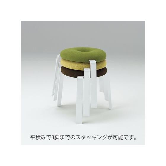 【メーカー直送】イトーキ フロウラウンジ スツール サンドイエロー ホワイト脚【代引不可】ロビーチェア ロビー 待合室 受付カウンター 応接セット_1
