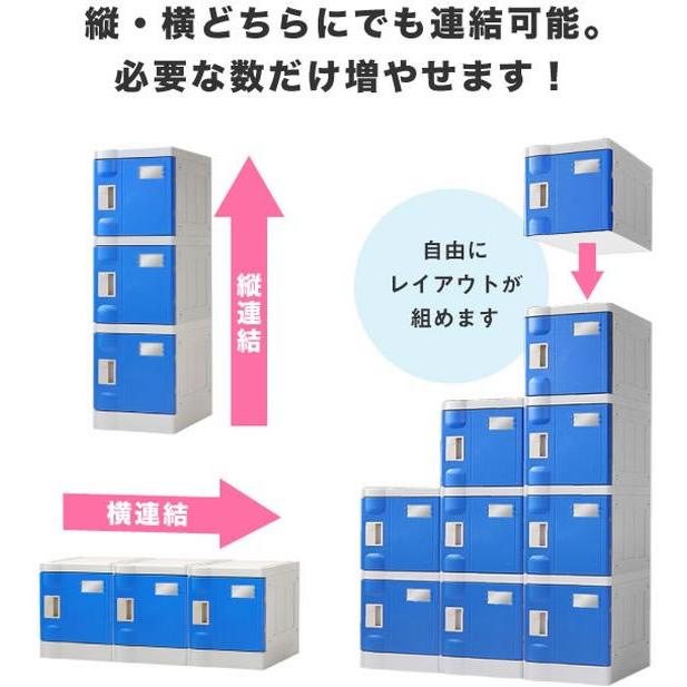 【メーカー直送】Netforce プラスチックロッカーM 1人用 鍵なし オレンジ【代引不可】【お客様組立】ロッカー キャビネット オフィス家具の画像