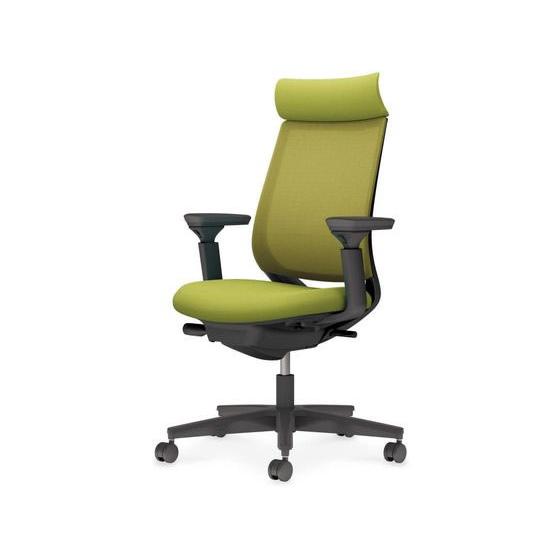 コクヨ/ミトラ2 メッシュ アディショナル可動肘 黒脚本体黒ライトオリーブ 肘付き 可動肘タイプ メッシュ