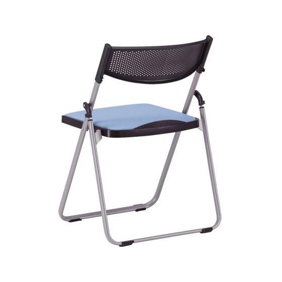 【お取り寄せ】TOKIO アルミパイプ椅子 座面パッド付折りたたみ ライトブルー 折りたたみイス ミーティングチェア ミーティング用｜cocodecow