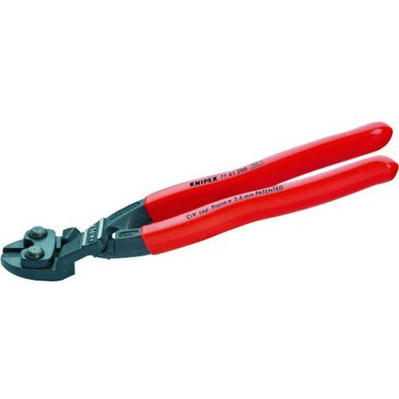 【お取り寄せ】KNIPEX 200mm ミニクリッパー(強力型／20度ベント) 7141-200 カッターナイフ ハサミ カッター 板金用工具 作業用品 工具