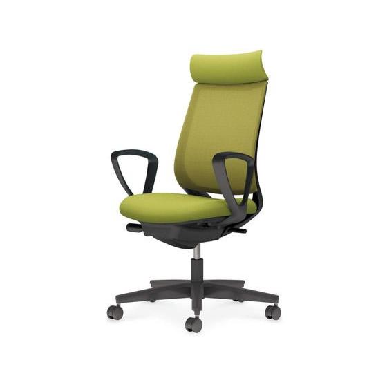 コクヨ/ミトラ2 メッシュ アディショナルサークル肘 黒脚本体黒ライトオリーブ 肘付き 固定肘タイプ メッ