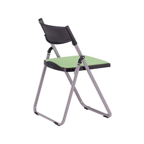 【お取り寄せ】TOKIO アルミパイプ椅子 座面パッド付折りたたみ リーフグリーン 折りたたみイス ミーティングチェア ミーティング用｜cocodecow