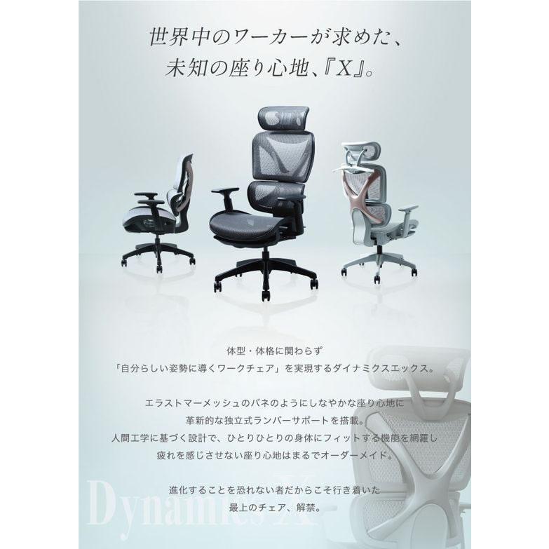 【メーカー直送】Netforce ダイナミクスXチェア ヘッドレスト・ハンガー付 グレー／ブルー【代引不可】【お客様組立】肘付き 可動肘タイプ メッシュチェアの画像