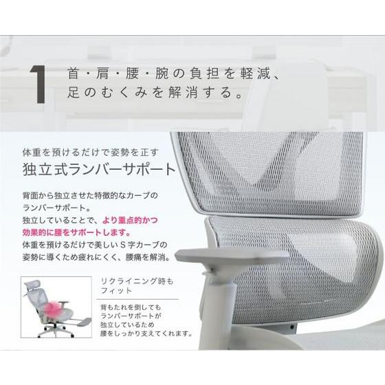 【メーカー直送】Netforce ダイナミクスXチェア ヘッドレスト・ハンガー付 グレー／レッド【代引不可】【お客様組立】肘付き 可動肘タイプ メッシュチェアの画像