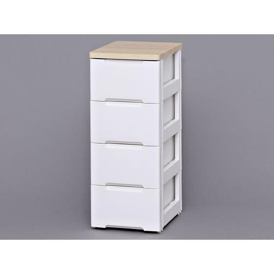 【メーカー直送】アイリスオーヤマ ウッドトップチェスト 4段 幅330 ホワイト HG-324【代引不可】チェスト リビング収納 収納家具 インテリア 収納