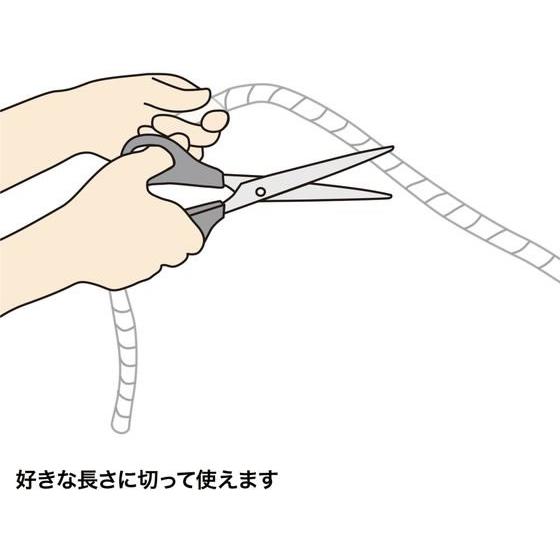 【お取り寄せ】サンワサプライ ケーブルタイ(スパイラル・2m巻き・内寸直径4mm・ブラック) ケーブル結束 ケーブル 配線｜cocodecow｜08