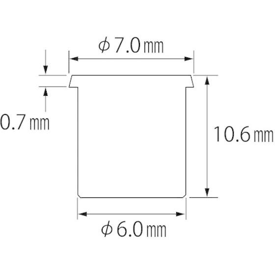エビ　ブラインドナット　エビナット　(薄頭・ステンレス製)　板厚2.0　M4×0.7(200本入)　NTK4M20