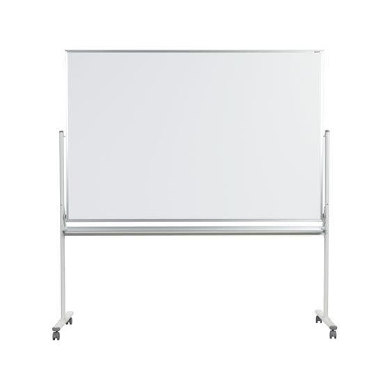 馬印 両面脚付ホワイトボード 片面映写対応 片面無地