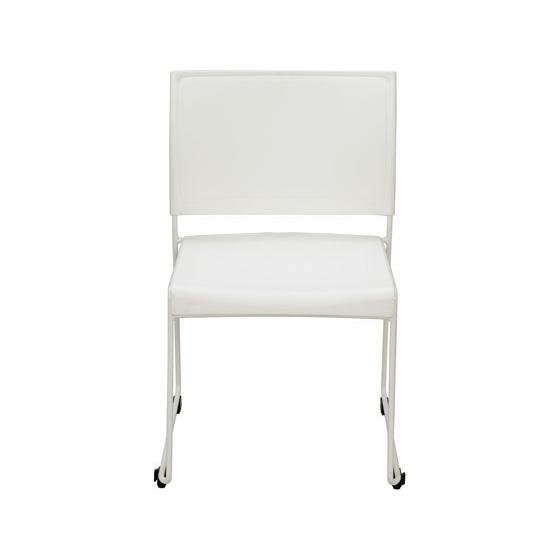 【メーカー直送】アール・エフ・ヤマカワ ループ脚チェア BONUM ホワイト BONUM-WHITE【代引不可】ループ脚 スタッキングチェア ミーティングチェアの画像