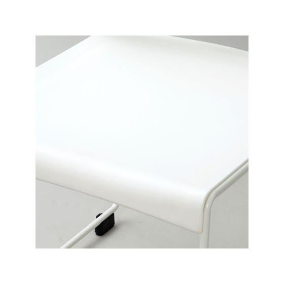 【メーカー直送】アール・エフ・ヤマカワ ループ脚チェア BONUM ホワイト BONUM-WHITE【代引不可】ループ脚 スタッキングチェア ミーティングチェアの画像