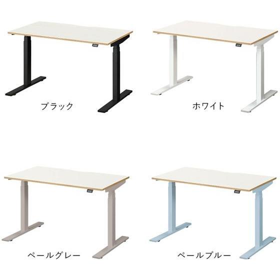 【メーカー直送】Garage 昇降デスクEL 幅114cm アイボリー木目×ブラック 698885【代引不可】【組立・設置・送料無料】電動昇降デスク スタンディングデスク_1
