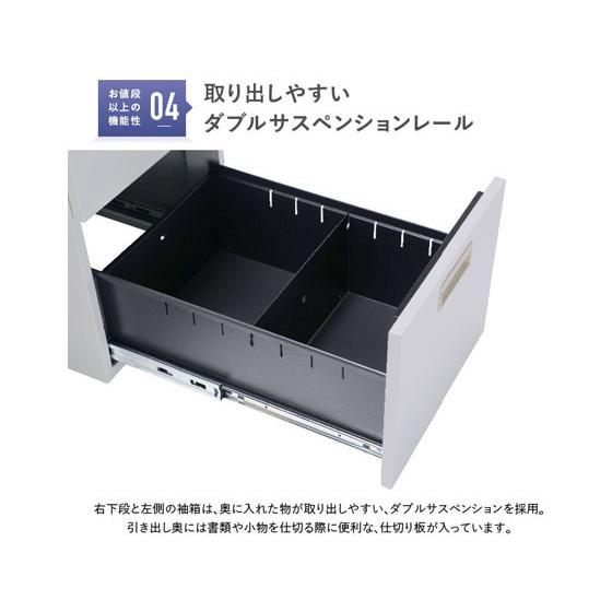 【メーカー直送】カグクロ 事務用両袖机 W1400 ニューグレー KD-147W【代引不可】【お客様組立】両袖机 スチールデスク ワゴン オフィスデスク 事務机の画像