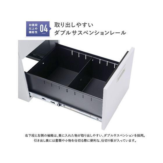 【メーカー直送】カグクロ 事務用両袖机 W1400 ナチュラル KDN-147W【代引不可】【お客様組立】両袖机 スチールデスク ワゴン オフィスデスク 事務机の画像