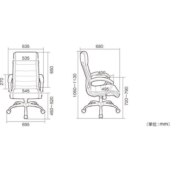 【メーカー直送】カグクロ チェイス ブラック NB-1377-BK【代引不可】【お客様組立】肘付き 固定肘タイプ レザーチェア オフィスチェア オフィス家具_9