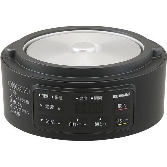 さー様【新品未使用】IRIS OHYAMA クッキングケトル ICK-M1200 IRIS OHYAMA クッキングケトル ICK-M1200-B （ブラック） 電気