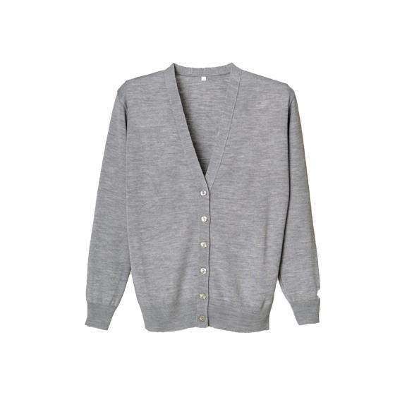 【メーカー直送】ディーフェイズ 抗ピル長袖カーディガン 杢グレーM D-1001【代引不可】カーディガン 事務服 ユニフォーム