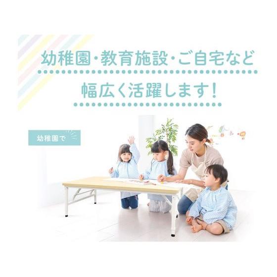 メーカー直送】Netforce 折りたたみ昇降テーブル W900×D600 ナチュラル