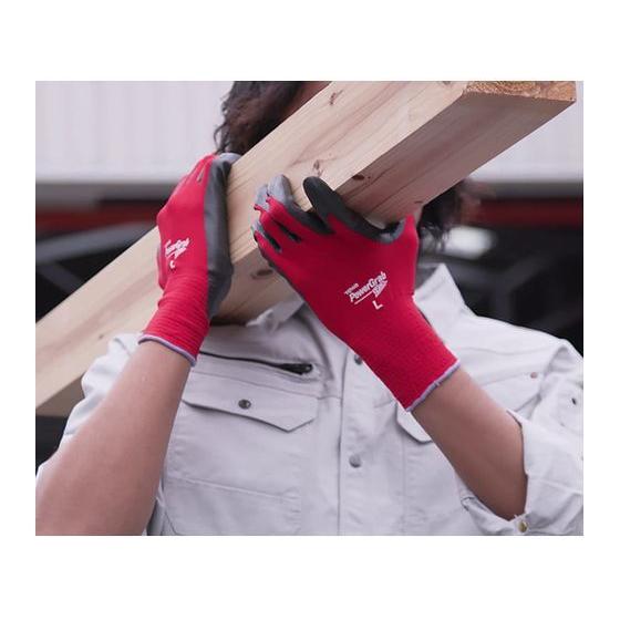 【お取り寄せ】トワロン ニトリル背抜き手袋 パワーグラブZERO レッド M 516-M 背抜き手袋 軍手 作業用手袋 | ニトリ | 06