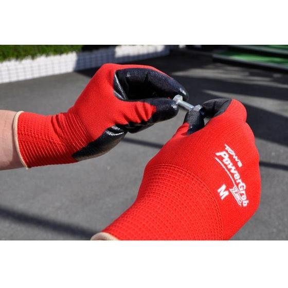 【お取り寄せ】トワロン ニトリル背抜き手袋 パワーグラブZERO レッド M 516-M 背抜き手袋 軍手 作業用手袋 | ニトリ | 08