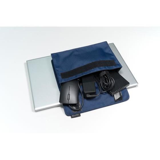 【お取り寄せ】朝日電器 ノートPCポケット (ネイビー OR-PO01(NV) スリーブ インナーバッグ ＰＣ パソコン 家電 |  | 02