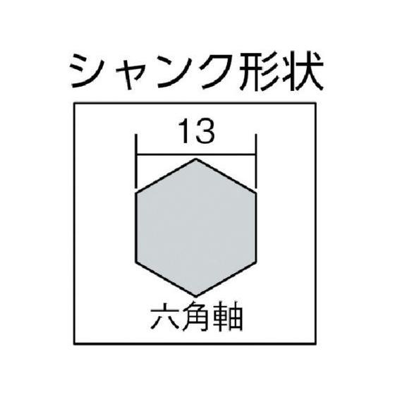 【お取り寄せ】ユニカ/六角軸ビット ショート HEX 28.0×280mm/HEX28.0X280 穴あけ工具 ドリル 切削工具 作業｜cocodecow｜02