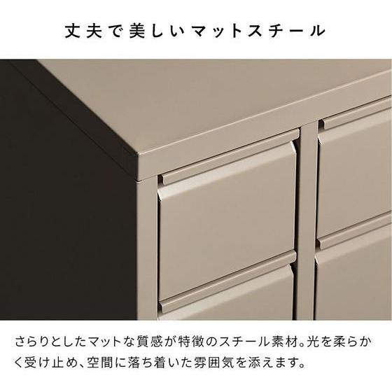 【メーカー直送】宮武製作所 ドロワーキャビネット Muun 2列5段 ブラック DCB-10D【代引不可】【お客様組立】スチールキャビネット ロッカー オフィス家具の画像