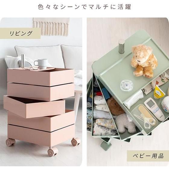 【メーカー直送】宮武製作所 マルチワゴン ライトグリーン WG-H001【代引不可】キッチンワゴン キッチン収納 収納家具 インテリア 収納 | 宮武製作所 | 06