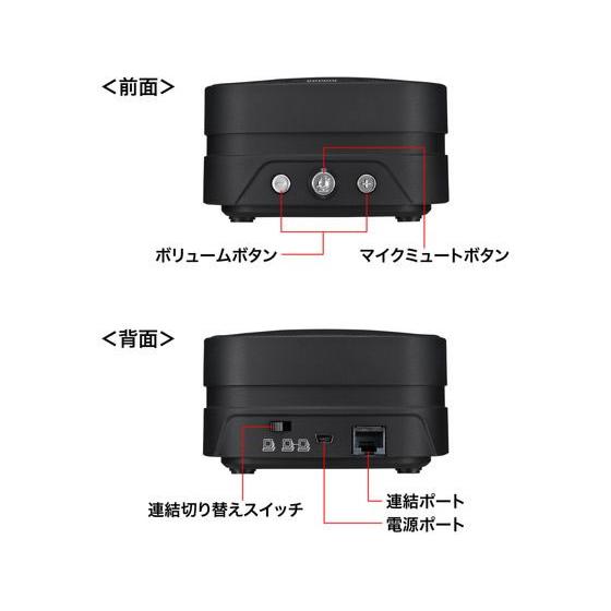 サンワサプライ スピーカーフォン WEB会議 小型2台連結可能 MM-MC35N SANWA SUPPLY（サンワサプライ） 【お取り寄せ】サンワサプライ WEB