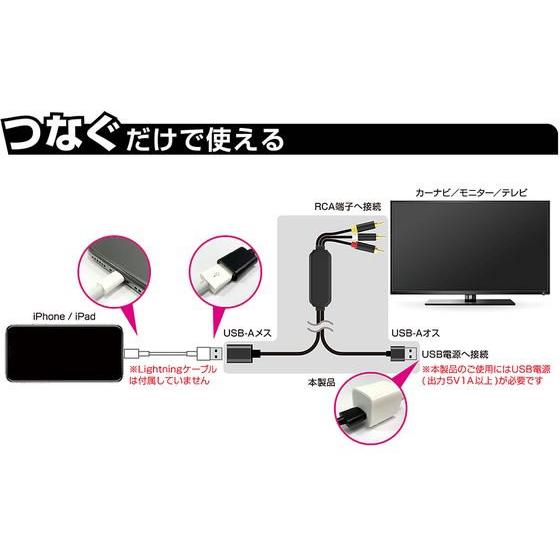 お取り寄せ】カシムラ RCA変換ケーブル iPhone専用 KD226