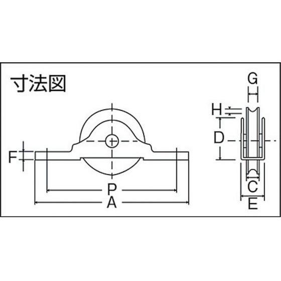 【お取り寄せ】TRUSCO ベアリング戸車 丸型 Φ30 (2個入) THS-25-30M｜cocodecow｜03