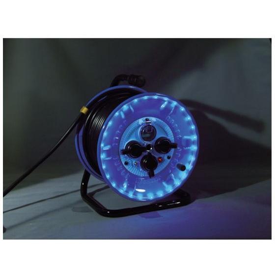 【お取り寄せ】日動 電工ドラム 防雨型LEDラインドラム 緑 漏電保護専用 30m NPWL-EB33-G コードリール防雨型 コードリール 延長コード 工事用品 作業用品 工具