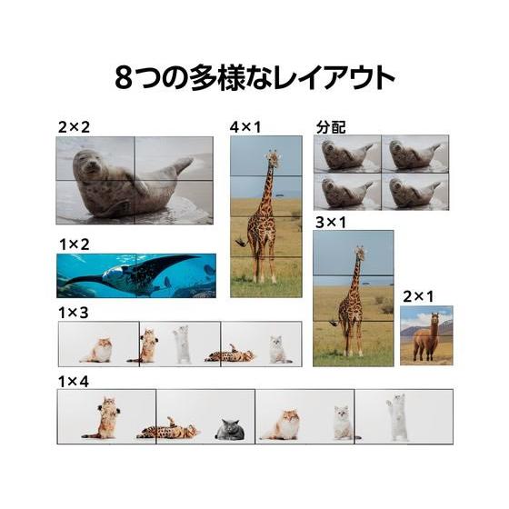 【お取り寄せ】エレコム ビデオウォールコントローラー HDMI分配器 4画面 4K 切替機 分配器 ＰＣ周辺機器 パソコン 家電の画像