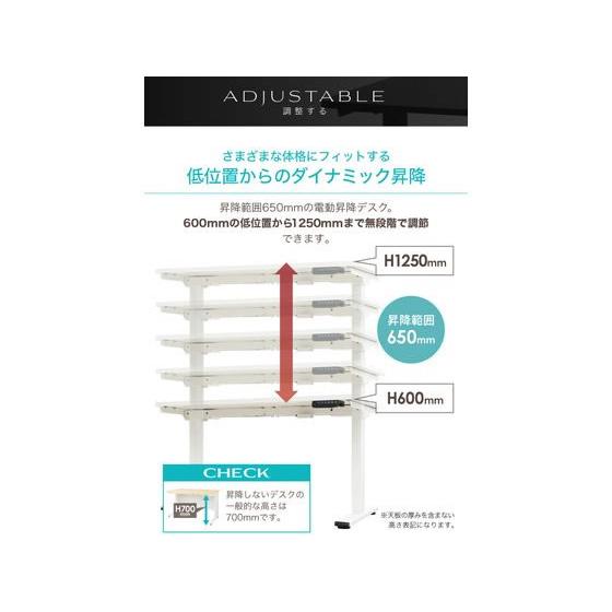 【メーカー直送】Netforce 電動昇降デスク用 脚フレーム ホワイト AJ-EFA-FW-WH【代引不可】【お客様組立】電動昇降デスク スタンディングデスク_4