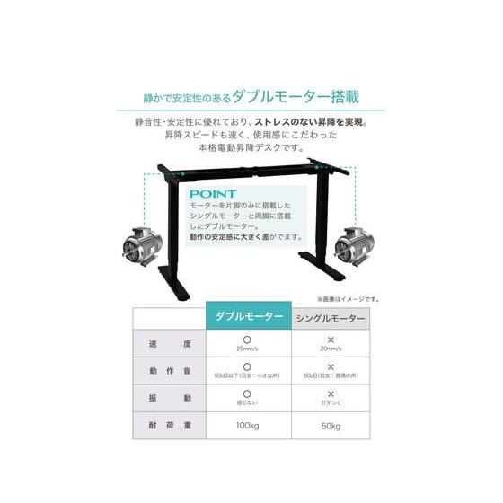 【メーカー直送】Netforce 電動昇降デスク用 脚フレーム ホワイト AJ-EFA-FW-WH【代引不可】【お客様組立】電動昇降デスク スタンディングデスク_5