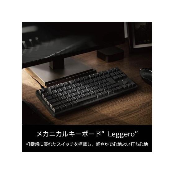 【お取り寄せ】エレコム 有線キーボード Leggero 静音 赤軸 メカニカル 黒_2