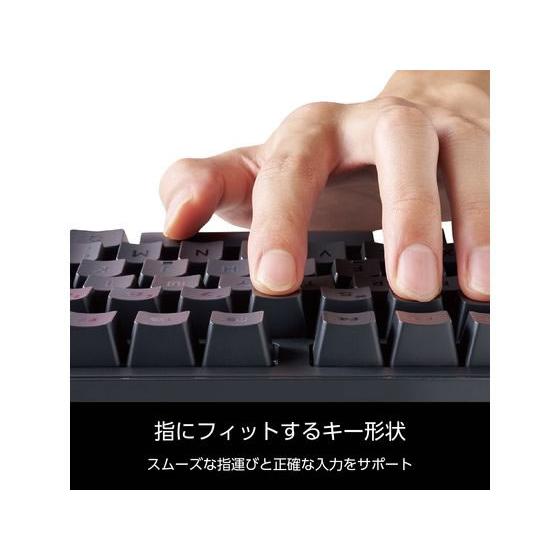【お取り寄せ】エレコム 有線キーボード Leggero 静音 赤軸 メカニカル 黒_4
