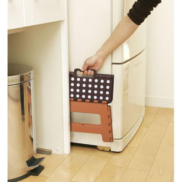 【お取り寄せ】トレードワン セノビー がっしり君 ブラウン 高さ22cm 30208 踏み台 折りたたみ式 はしご 作業 | トレードワン | 01